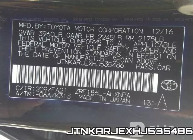 JTNKARJEXHJ535486