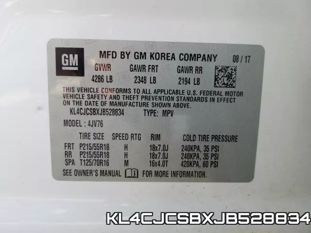 KL4CJCSBXJB528834
