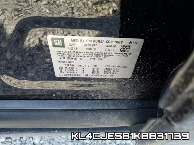 KL4CJESB1KB831739