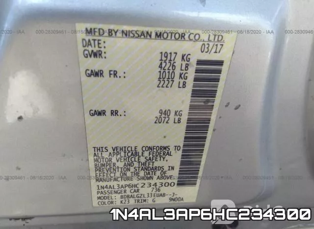 1N4AL3AP6HC234300