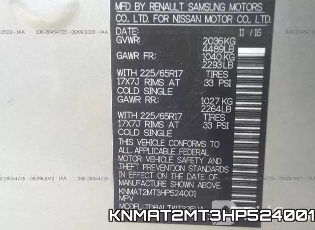KNMAT2MT3HP524001