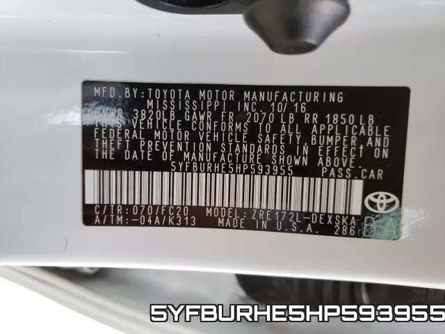 5YFBURHE5HP593955
