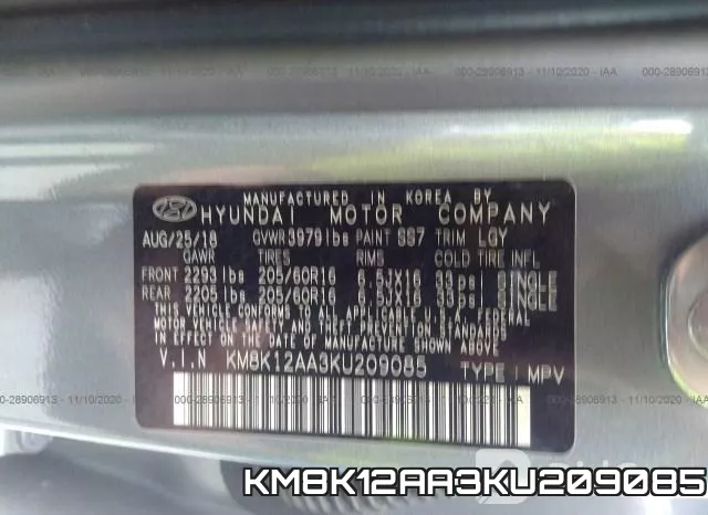 KM8K12AA3KU209085