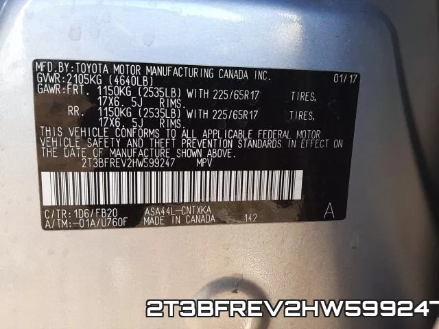 2T3BFREV2HW599247