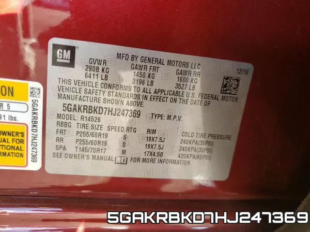 5GAKRBKD7HJ247369
