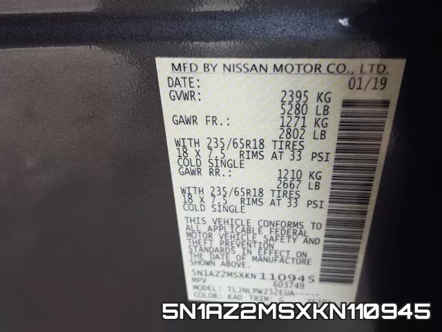 5N1AZ2MSXKN110945