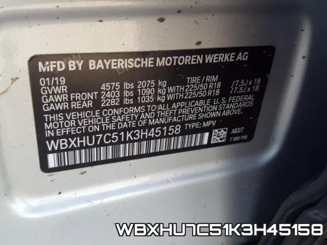 WBXHU7C51K3H45158