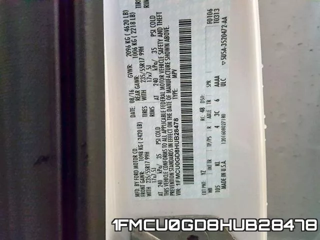 1FMCU0GD8HUB28478