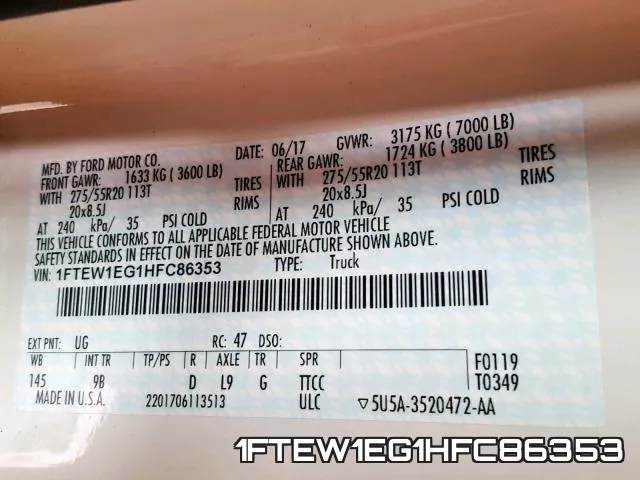 1FTEW1EG1HFC86353