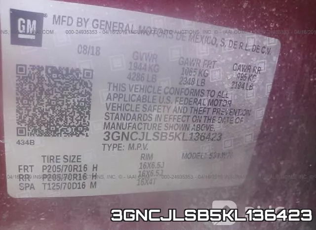 3GNCJLSB5KL136423