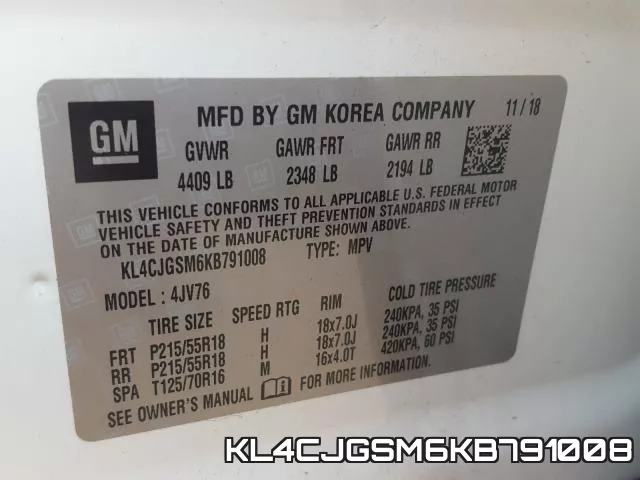 KL4CJGSM6KB791008