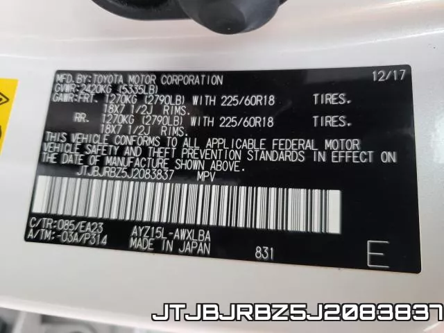 JTJBJRBZ5J2083837