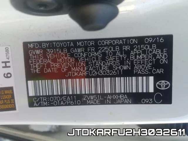 JTDKARFU2H3032611