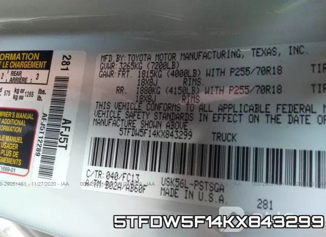 5TFDW5F14KX843299
