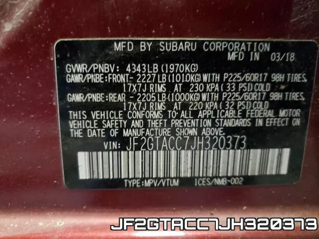 JF2GTACC7JH320373