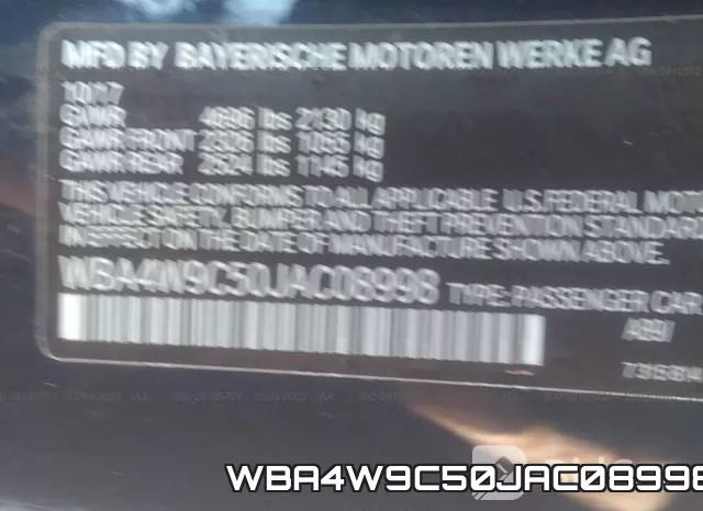 WBA4W9C50JAC08998