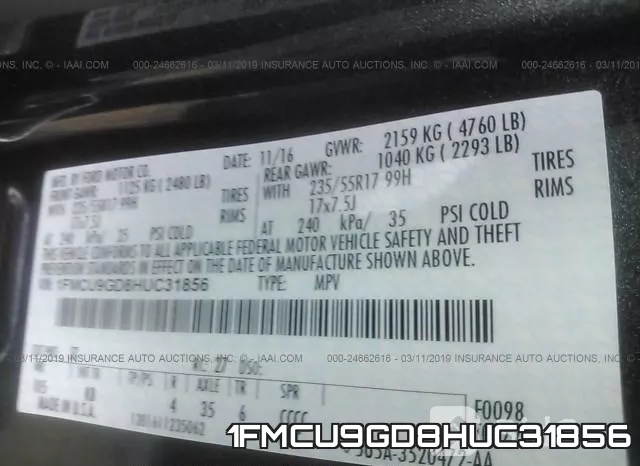 1FMCU9GD8HUC31856