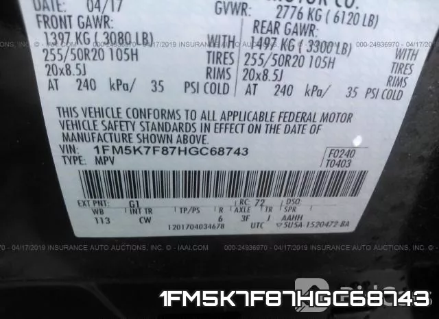 1FM5K7F87HGC68743