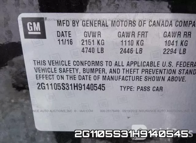 2G1105S31H9140545