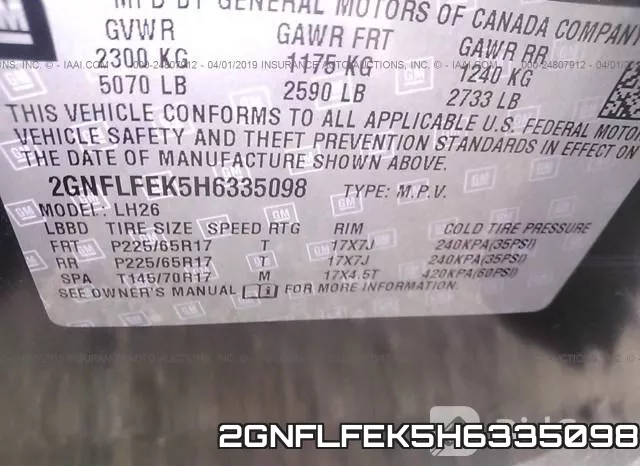 2GNFLFEK5H6335098