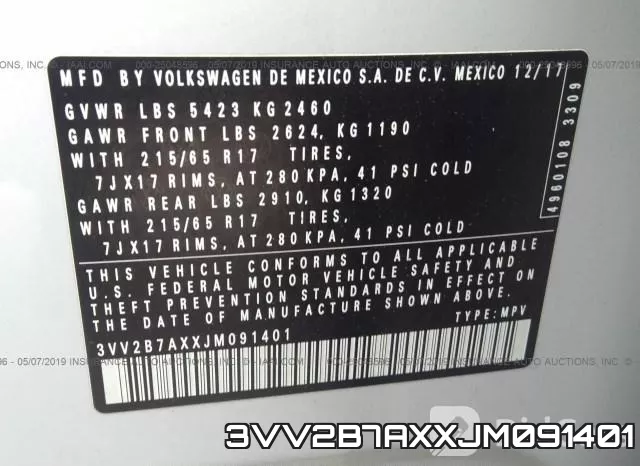 3VV2B7AXXJM091401