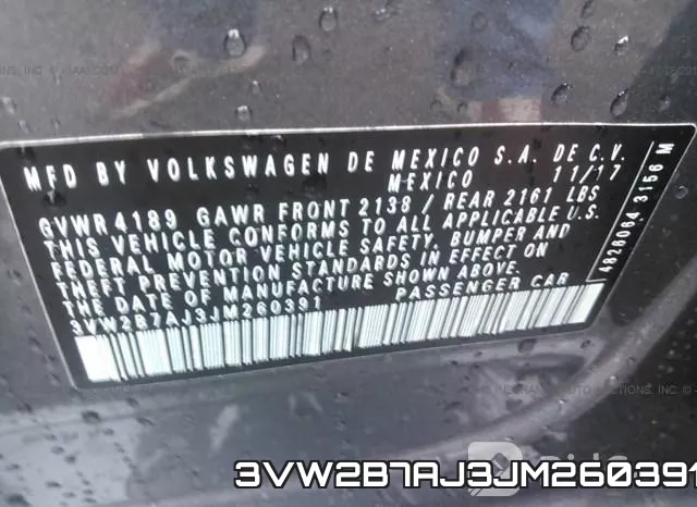3VW2B7AJ3JM260391