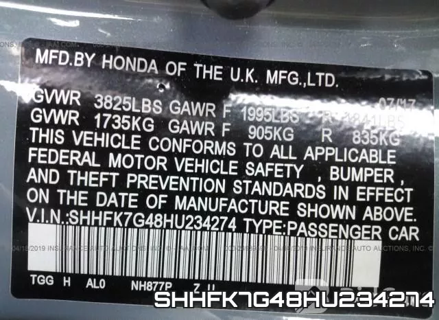 SHHFK7G48HU234274