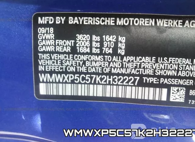WMWXP5C57K2H32227