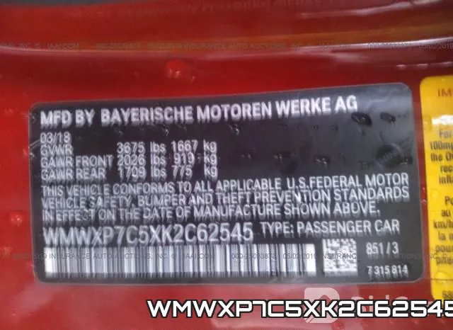 WMWXP7C5XK2C62545