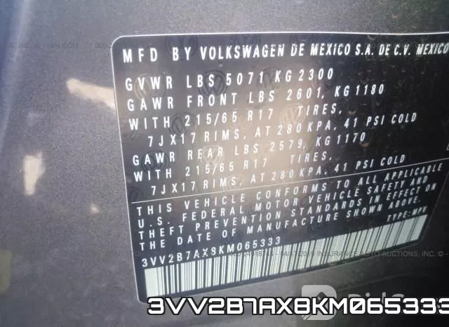 3VV2B7AX8KM065333