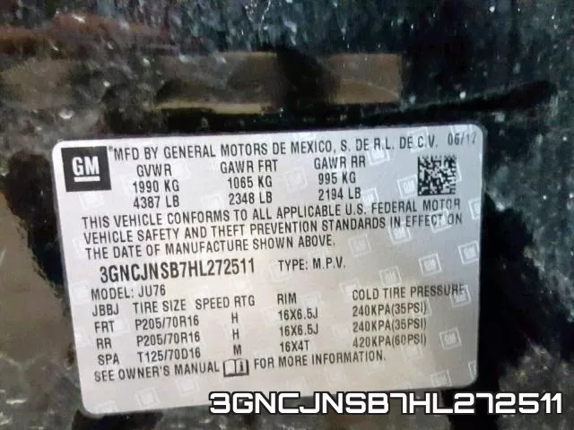 3GNCJNSB7HL272511