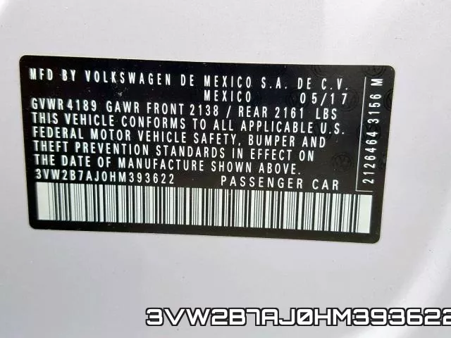 3VW2B7AJ0HM393622