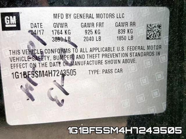 1G1BF5SM4H7243505