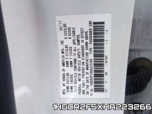 1HGCR2F5XHA223266