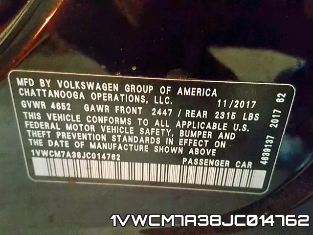 1VWCM7A38JC014762