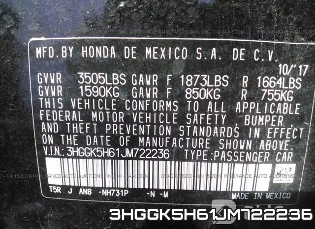 3HGGK5H61JM722236