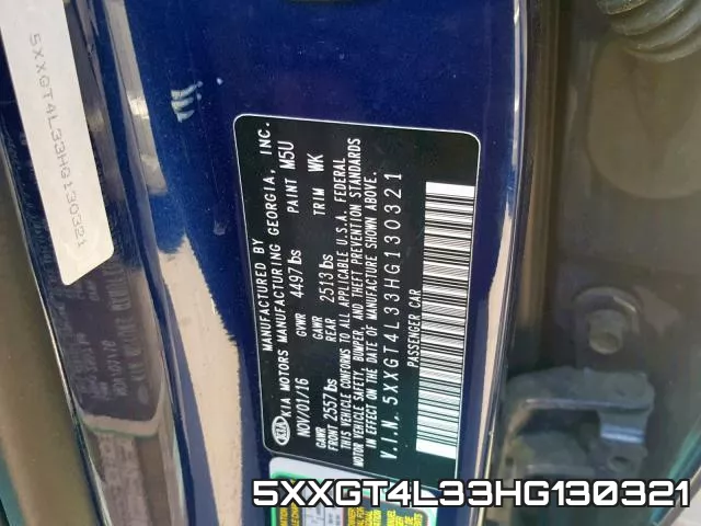 5XXGT4L33HG130321