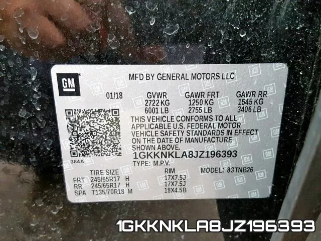 1GKKNKLA8JZ196393