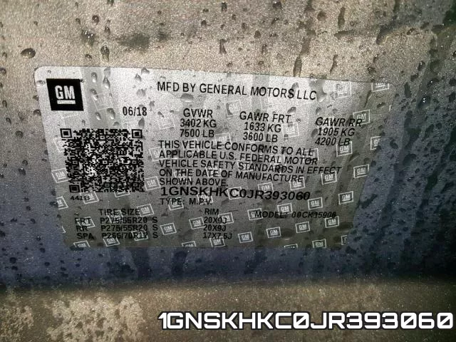 1GNSKHKC0JR393060