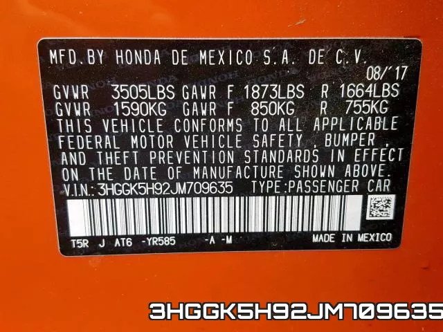 3HGGK5H92JM709635